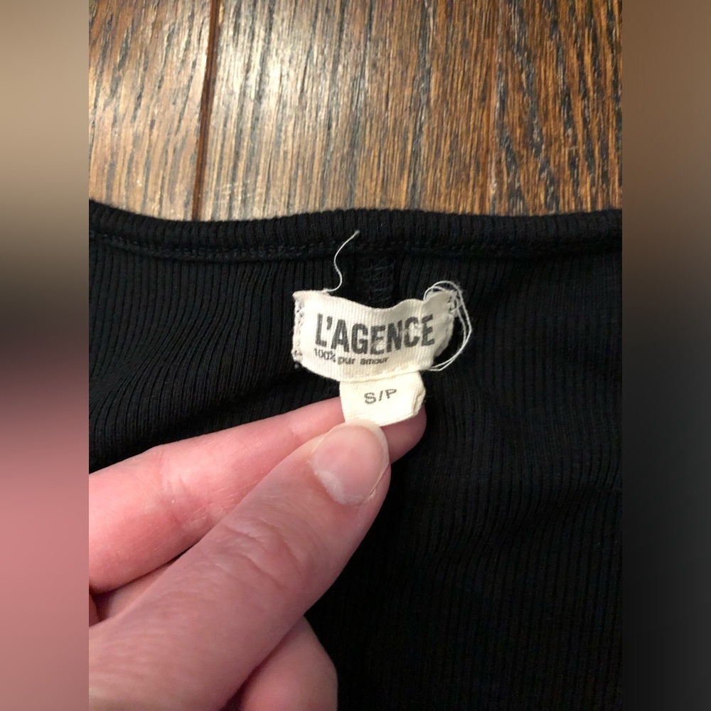 L'AGENCE Women's S Ivanna Midi Tank Bodycon Scoop Neckline Dress in Black - EUC! - Picture 7 of 13